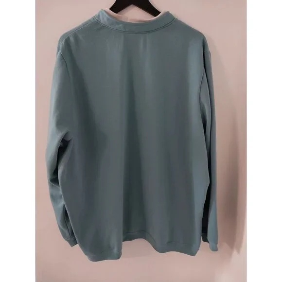 BLAIR Sweater Cardigan Blue Button Front Embroidered Sz 2XL - Picture 2 of 12